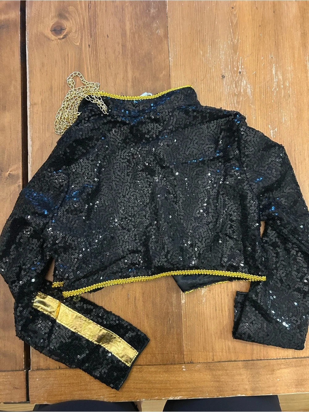 K-pop Golden Jacket, real sequins and chains
